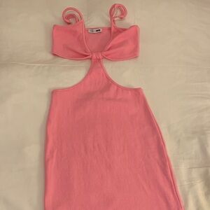 Fashion Nova Pink Ribbed Top